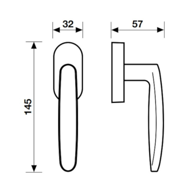 Push-pull handtag - M&auml;ssing - Alcina - Modell H1043F - Orlux/Orsatin