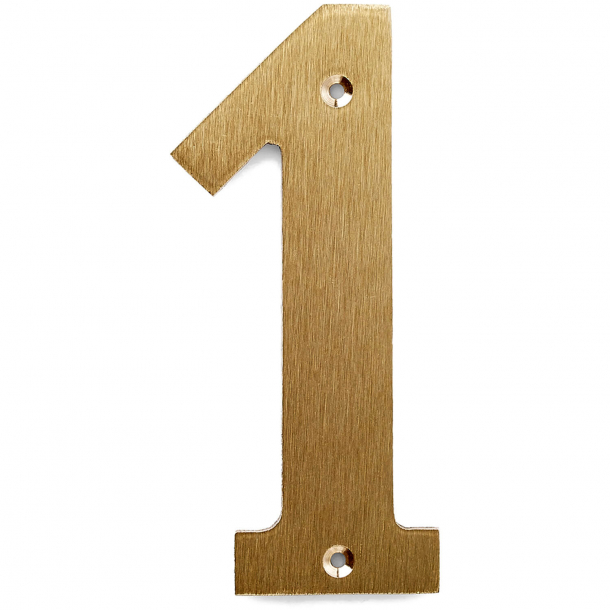 House numbers - Large - Brushed brass - Model 572 - 140 mm