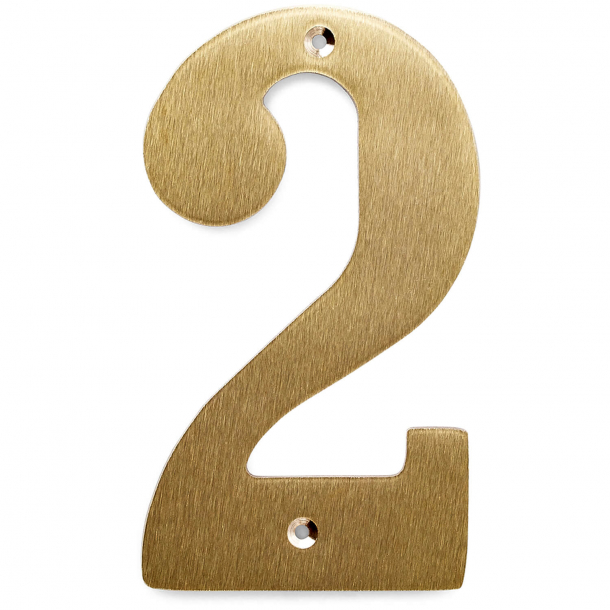 House numbers - Large - Brushed brass - Model 572 - 140 mm