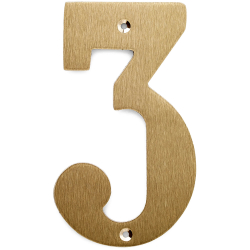 House Numbers - Large - Brushed Brass - Model 572 - 140 Mm - House ...