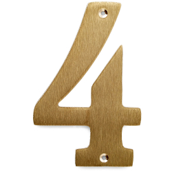 House numbers - Large - Brushed brass - Model 572 - 140 mm