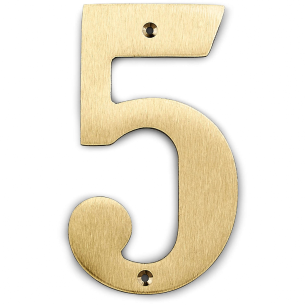 House numbers - Large - Brushed brass - Model 572 - 140 mm