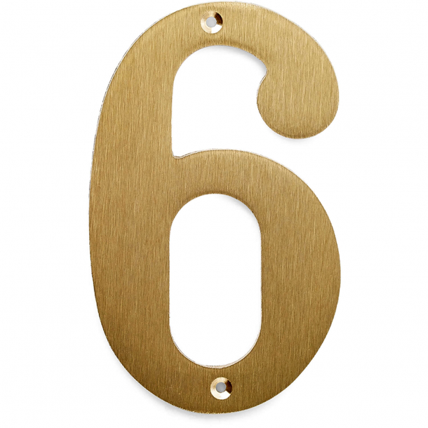 House numbers - Large - Brushed brass - Model 572 - 140 mm