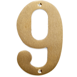 House numbers - Large - Brushed brass - Model 572 - 140 mm