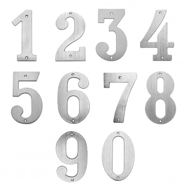 House numbers, Matte nickel, 140 mm, Model 572