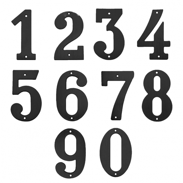 House numbers, Black, 140 mm, Model 572