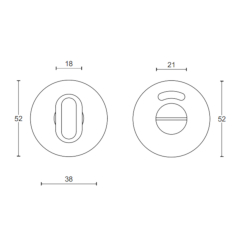Toiletbestning - Satin rustfri stl - Model BASICS LBWC50/6 IN - Design by FORMANI