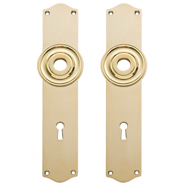 Door back plate brass - Rosset and keyhole