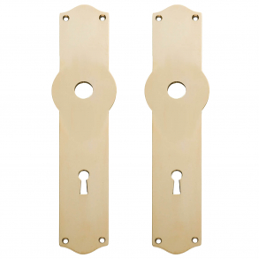 Back plate with keyhole - Brass without lacquer - Model L41 - 215x41x3 mm
