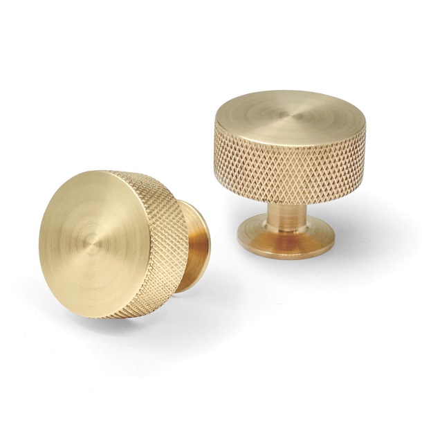 Cabinet knob POLARIS - Brushed brass without lacquer - 29 mm