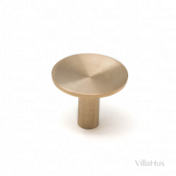 Cabinet knob - Brushed brass lacqueret - Model Deep - 28 mm