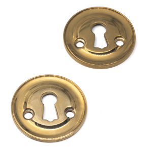 Schlossrosette (Paar) - Messing - Schrauben - SIBES