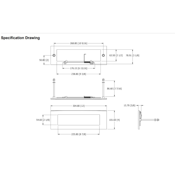 Letter frame - Chrome Plate - Samuel Heath -  305mm x 102mm