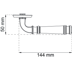 Habo drgreb - Udendrs til hoveddr - Mat sort - Model PALERMO
