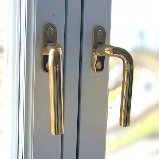 Altandrrshandtag / Fnsterhandtag - Hger - Mssing - 15 mm - Modell 17361