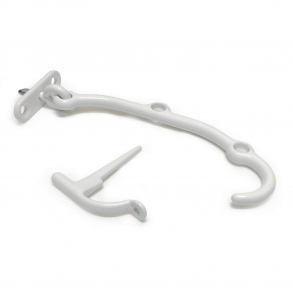 Stormkrog med gevindplade + Stjerthage - Hvide - PN Beslag