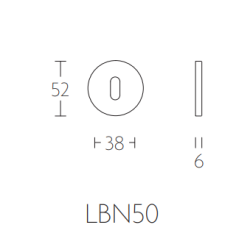 Ngleskilt - PVD poleret kobber - Model BASICS - Design by FORMANI -LBN50 IK