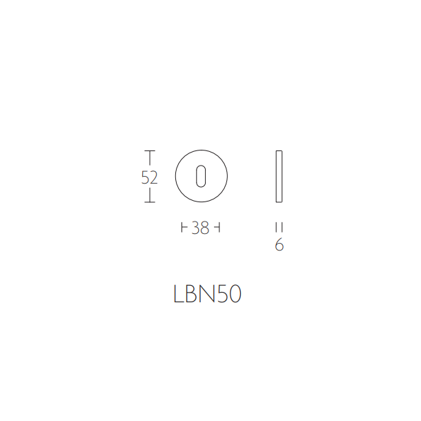 Ngleskilt - PVD poleret kobber - Model BASICS - Design by FORMANI -LBN50 IK