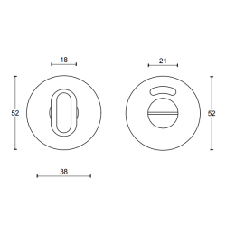 Toiletbestning - PVD Mat guld - Model BASICS -  Design by FORMANI