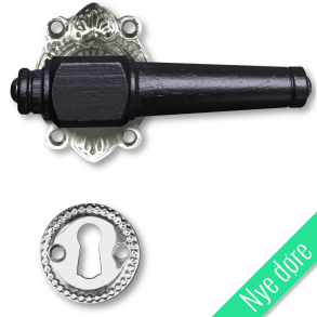 Drrhandtag - Tr - Inomhus - Frnicklad mssing och svart tr, nyckelskylt utan flik - Nya drrar