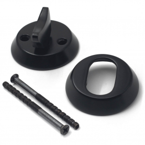 Vridergreb/Oval cylinderring - Oval Assa cylinde - Sort lak