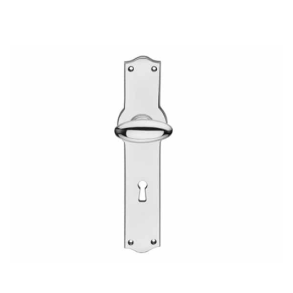 Door handle - Nickel - BLENHEIM incl. back plate/keyhole