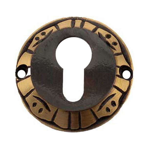Cylinderring 1472 - Europrofil - Dropcylinder - Antik m&auml;ssing med lack