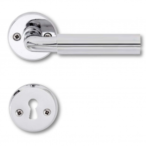 Door handle chrome and aluminium - FUNKIS