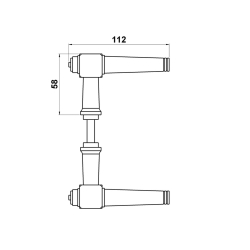 Klamka (zestaw) - Nikiel - BROWN