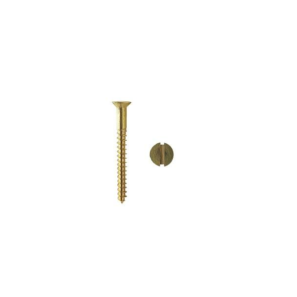 Brass wood screws for door hinges - Slotted - 5,5x25 mm (8 pcs.)
