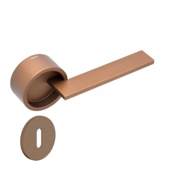 DND Door Handle with key rose - Brown - Marco Pisati - Model TIMELESS