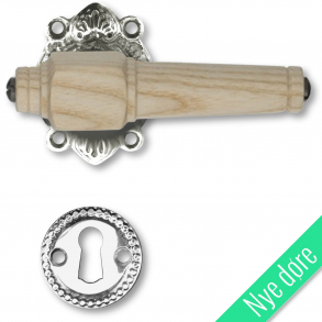 Drrhandtag - Tr - Inomhus - Almue nickel och asktr, nyckelskylt utan flik - Nya drrar