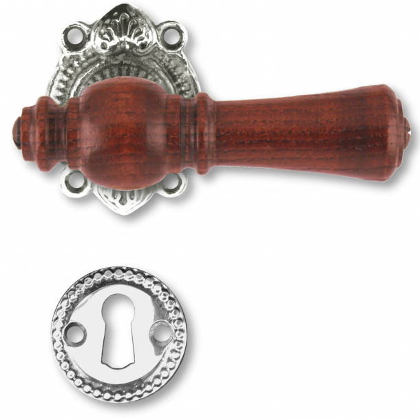 Wooden door handle interior - ¯STERBRO - Nickel plated brass &amp; rosewood tree