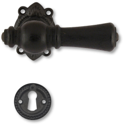 Klamka sterbro - Czarny mosi&#261;dz i czarne drewno - OESTERBRO1013