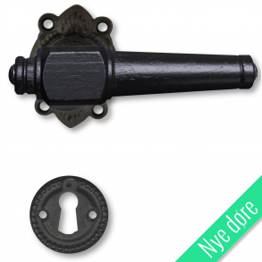 Drrhandtag - Tr - Inomhus - Svart jrn och svart tr, nyckelskylt utan flik - Nya drrar