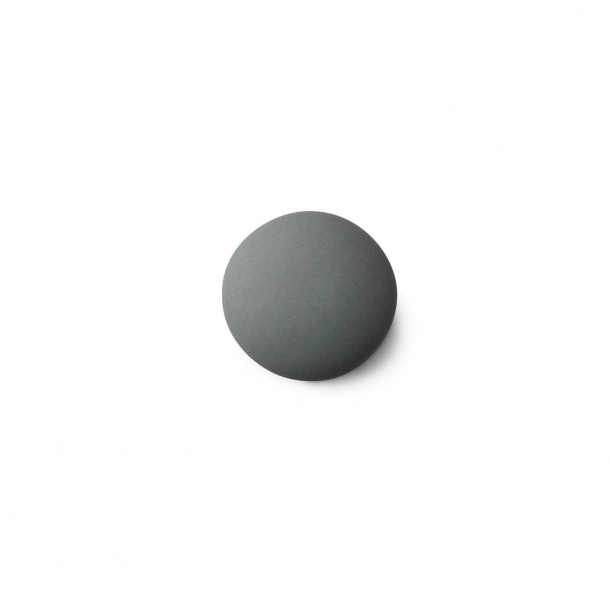 Furniture knob or hook - Anne Black Porcelain - 30 x 30 mm - Jade - Model MAT