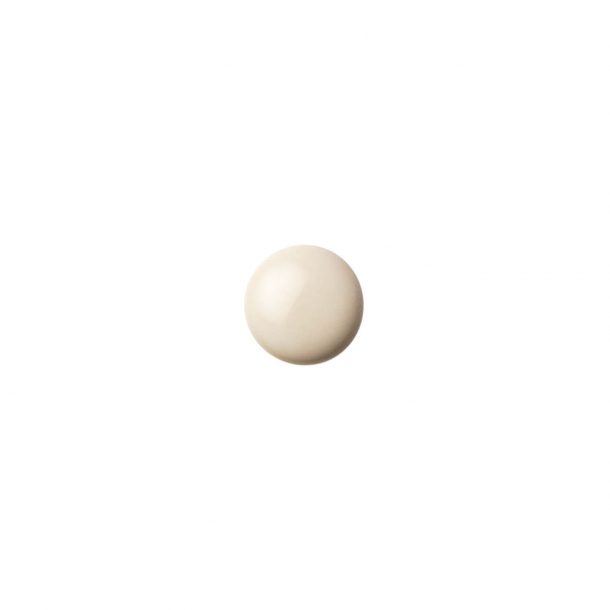 Furniture knob or hook - Anne Black Porcelain - 30 x 30 mm - Cream - Model PLAIN