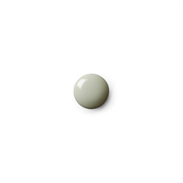 Furniture knob or hook - Anne Black Porcelain - 30 x 30 mm - Green - Model PLAIN