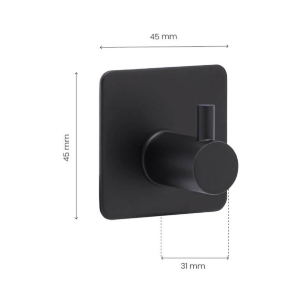  Haczyk &#322;azienkowy - Czarny - Model Base  220