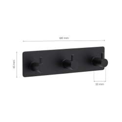 Bracket Design Bathroom Hook - Black - Model Base 220