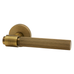 Fittings Design Door handle - Antique bronze - Model HELIX 200 STRIPE