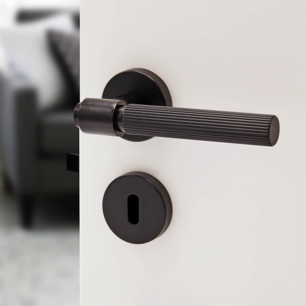 Bracket Design Door handle - Black - Model HELIX 200 STRIPE