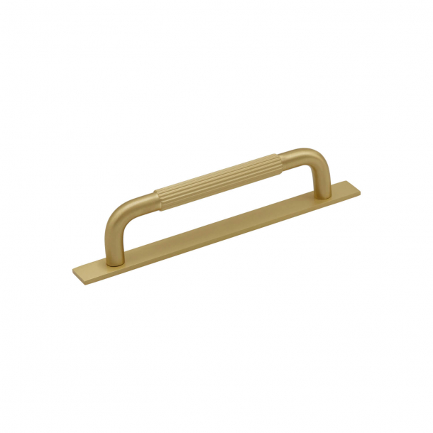 Beslag Design Cabinet handle with backplate - Brass - Model Helix Stripe