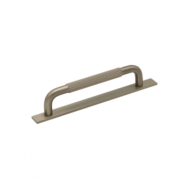 Beslag Design Cabinet handle with backplate - Stainless steel - Model Helix Stripe