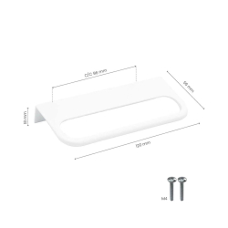 Cabinet Handle - Matt white - Model Rim - 120 mm