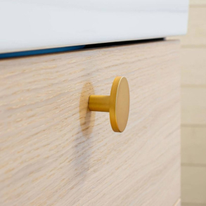 Gałka do mebli  - Mosiądz szczotkowany - COMO BIG - 41 x 25 mm