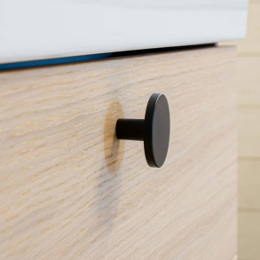 Gałka do mebli  - Matowa czerń - COMO BIG - 41 x 25 mm