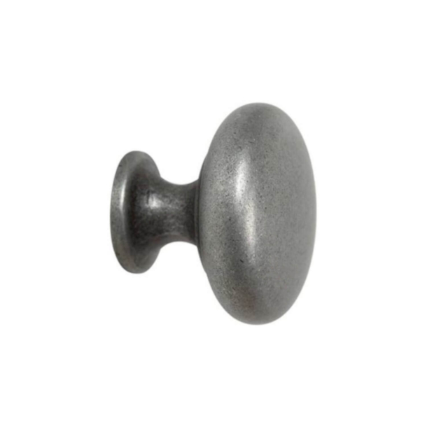 Beslag Design Cabinet knob - Antique tin - Model Duke - 32 x 26 mm