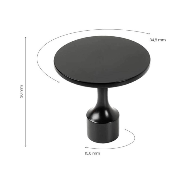 Beslag Design  - Ga&#322;ka meblowa - Matowa czer&#324; - Model Floid