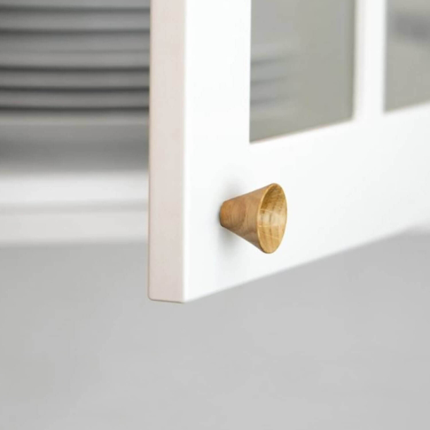 Cabinet knob - Oak - Model Conic - 29 x 22 mm